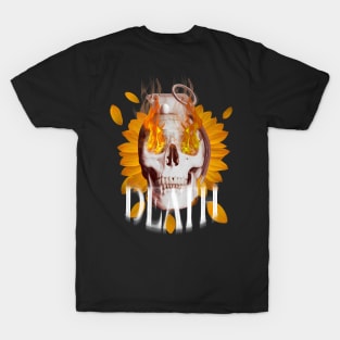 Skull grenade with burning eyes T-Shirt